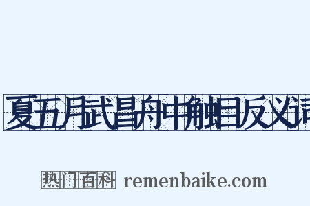 夏五月武昌舟中触目反义词是什么意思的图片